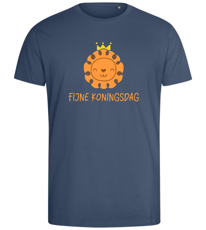 Fijne Koningsdag Design - Comfort men's fitted t-shirt_DENIM_front