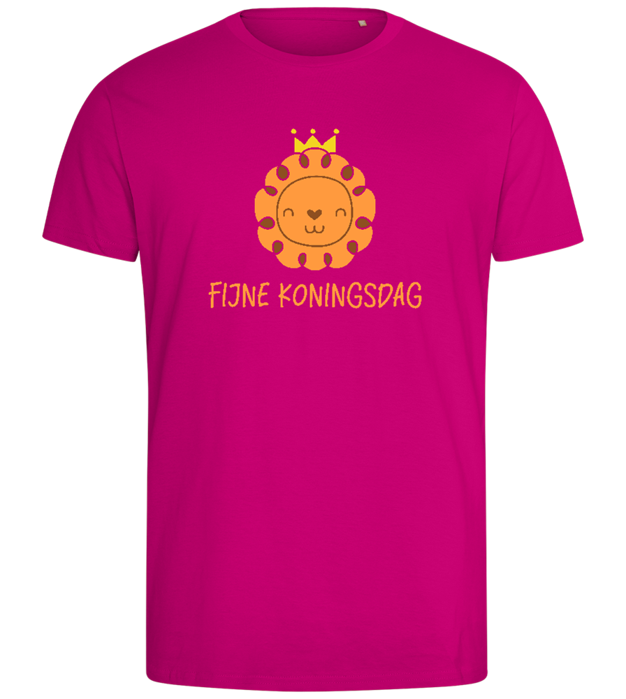 Fijne Koningsdag Design - Comfort men's fitted t-shirt_FUCHSIA_front