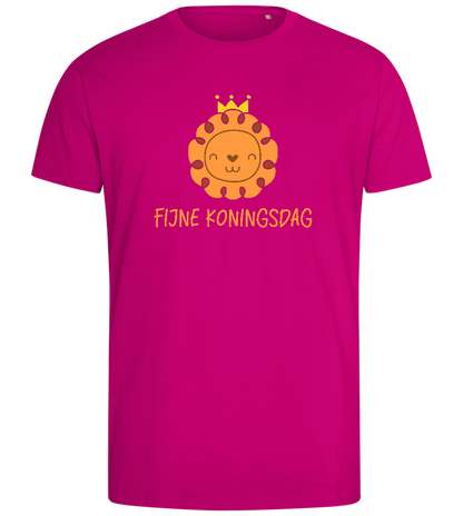 Fijne Koningsdag Design - Comfort men's fitted t-shirt_FUCHSIA_front