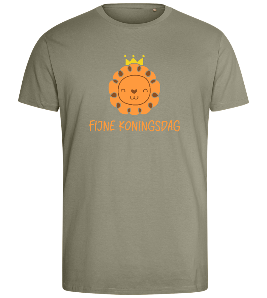 Fijne Koningsdag Design - Comfort men's fitted t-shirt_KHAKI_front