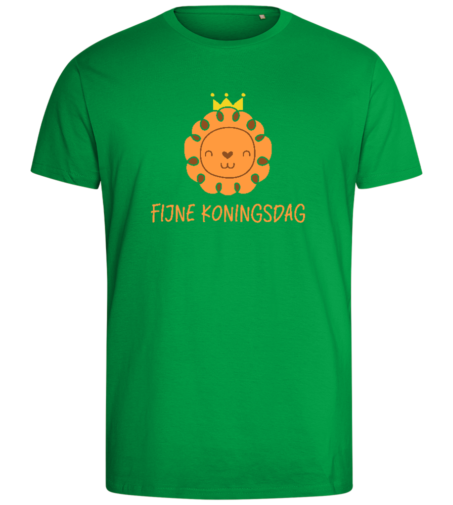 Fijne Koningsdag Design - Comfort men's fitted t-shirt_MEADOW GREEN_front