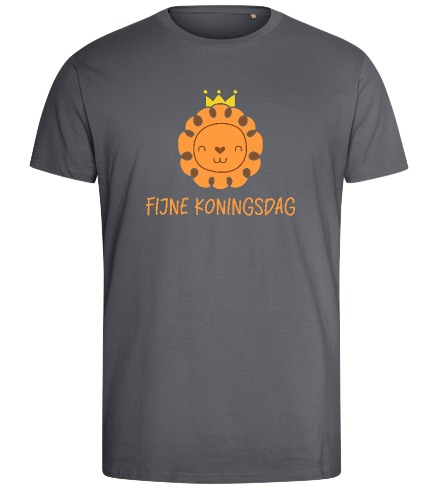 Fijne Koningsdag Design - Comfort men's fitted t-shirt_MOUSE GREY_front