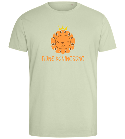 Fijne Koningsdag Design - Comfort men's fitted t-shirt_SILESTONE_front