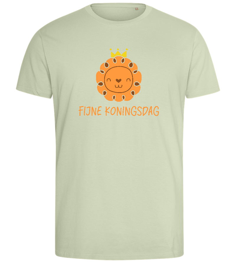 Fijne Koningsdag Design - Comfort men's fitted t-shirt_SILESTONE_front