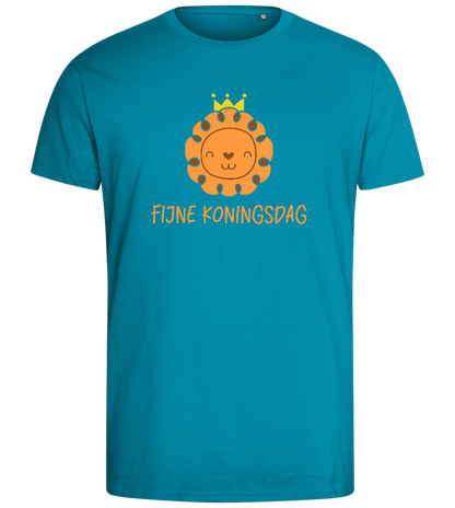 Fijne Koningsdag Design - Comfort men's fitted t-shirt_TURQUOISE_front