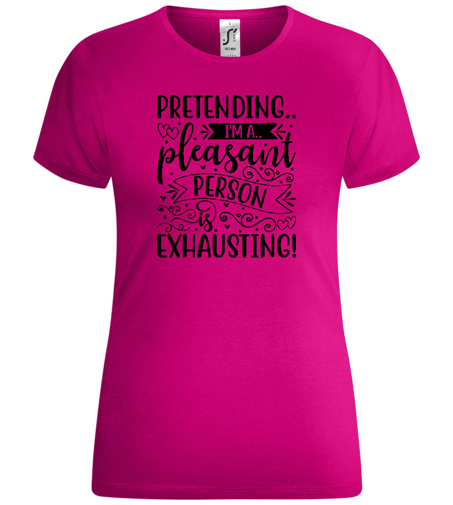 Pleasant Person Design - Comfort women's t-shirt_FUCHSIA_front