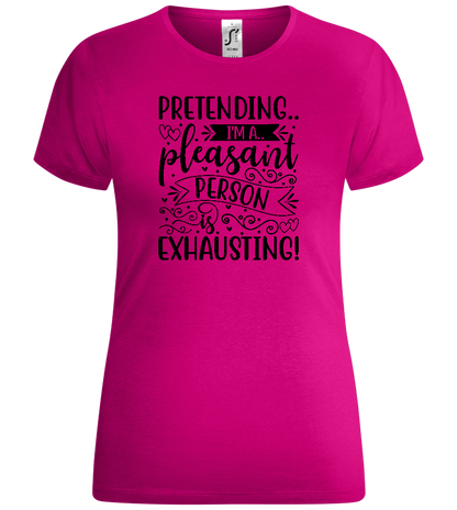 Pleasant Person Design - Comfort women's t-shirt_FUCHSIA_front