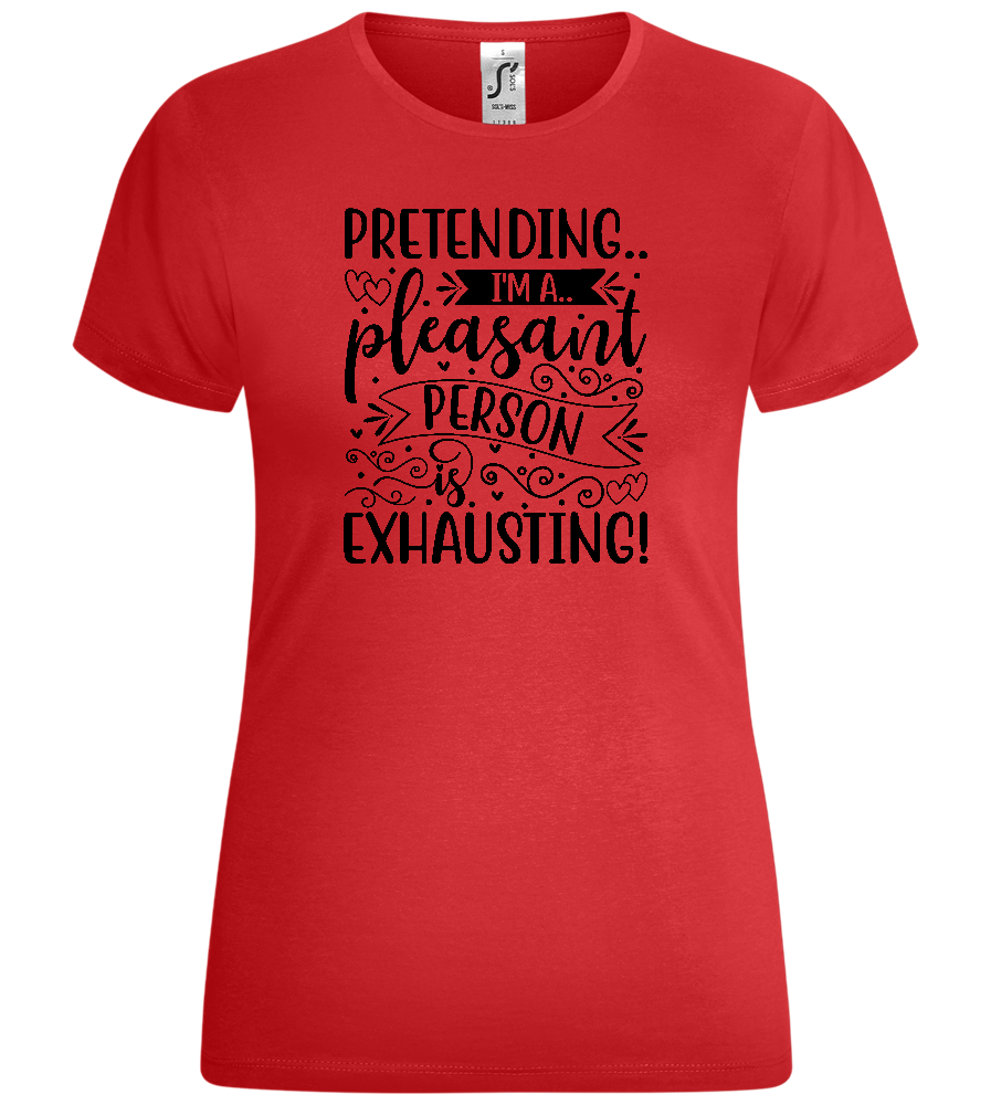 Pleasant Person Design - Comfort women's t-shirt_RED_front