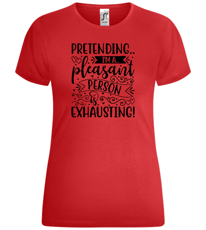 Pleasant Person Design - Comfort women's t-shirt_RED_front