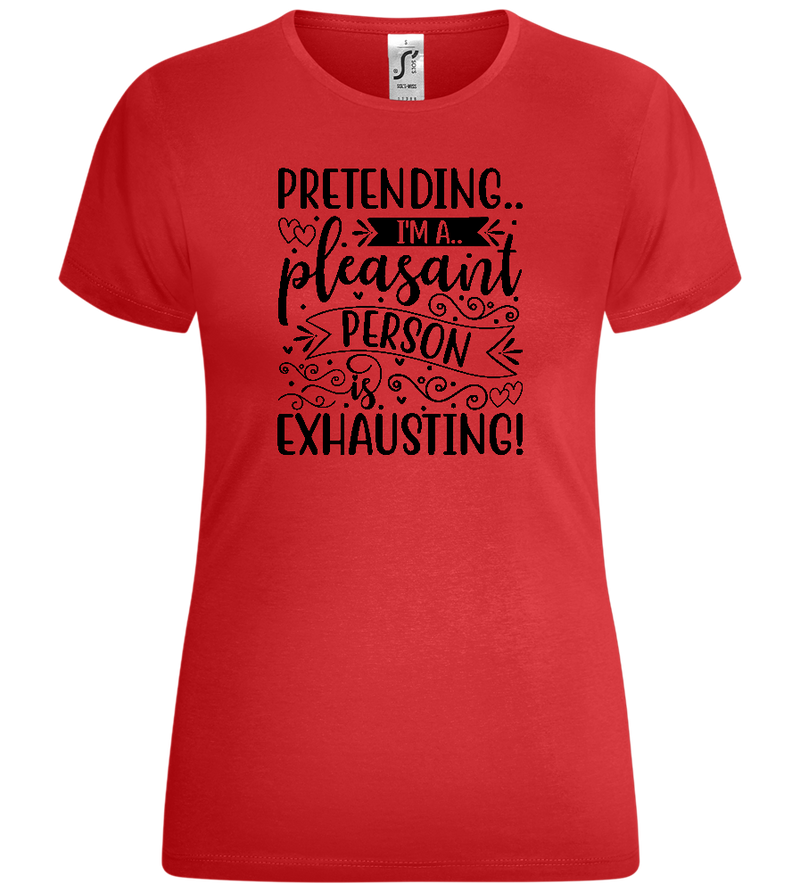 Pleasant Person Design - Comfort women's t-shirt_RED_front