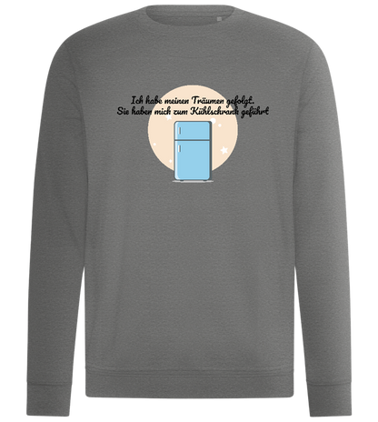 Folge meinen Träumen Design - Unisex Komfort Pullover_ORION GREY II_front