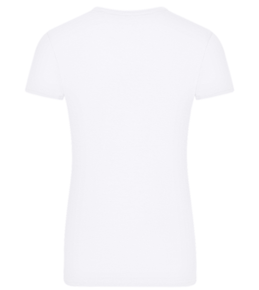 Ich bin nicht klein Design - Frauen Komfort T-Shirt talliert WHITE back