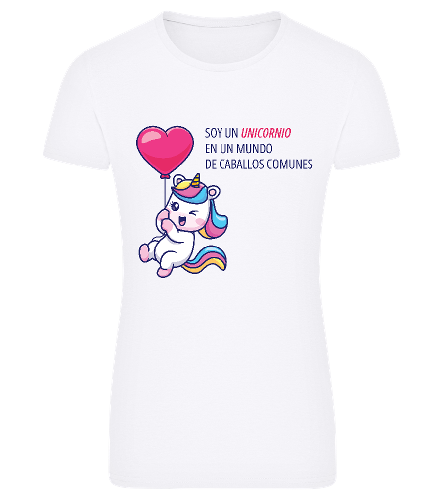 Im a Unicorn Design - Comfort women's fitted t-shirt WHITE front