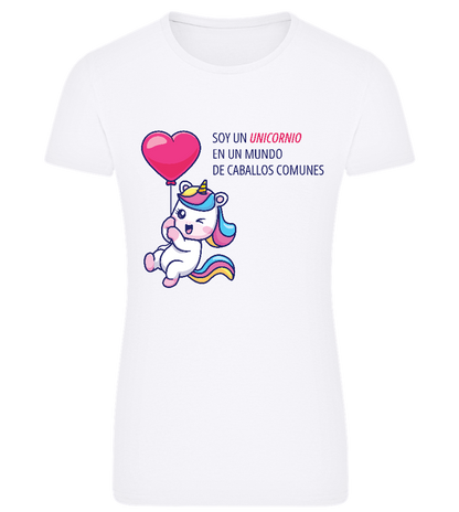 Im a Unicorn Design - Comfort women's fitted t-shirt WHITE front