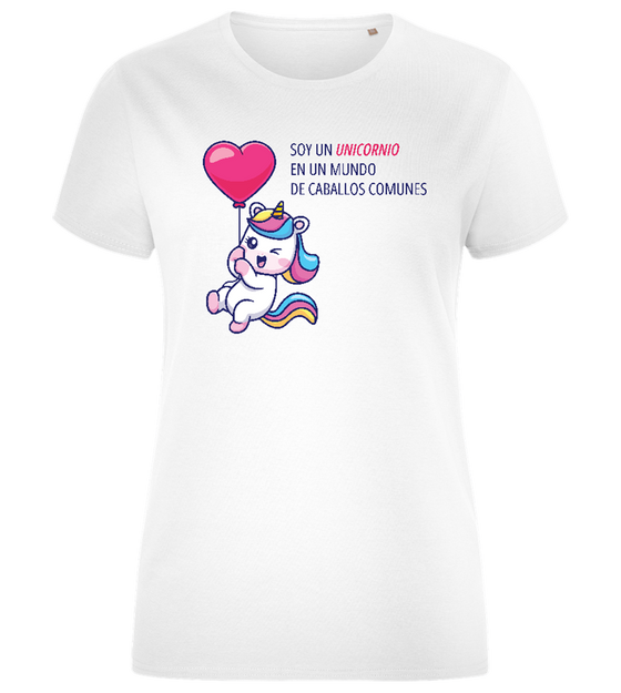Im a Unicorn Design - Comfort women's fitted t-shirt_WHITE_front