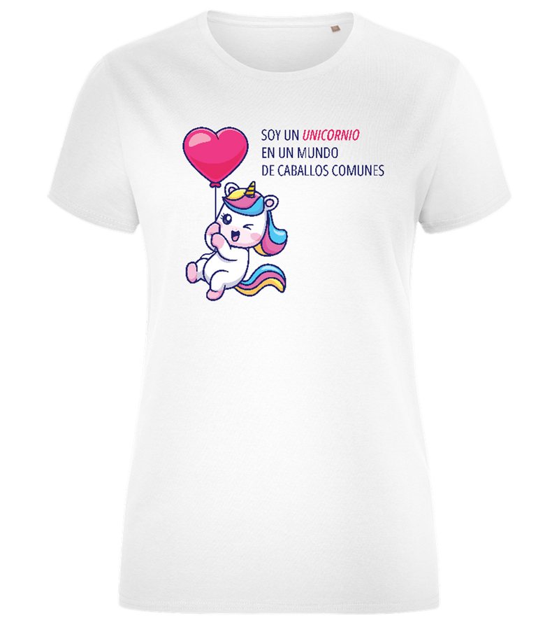 Im a Unicorn Design - Comfort women's fitted t-shirt_WHITE_front