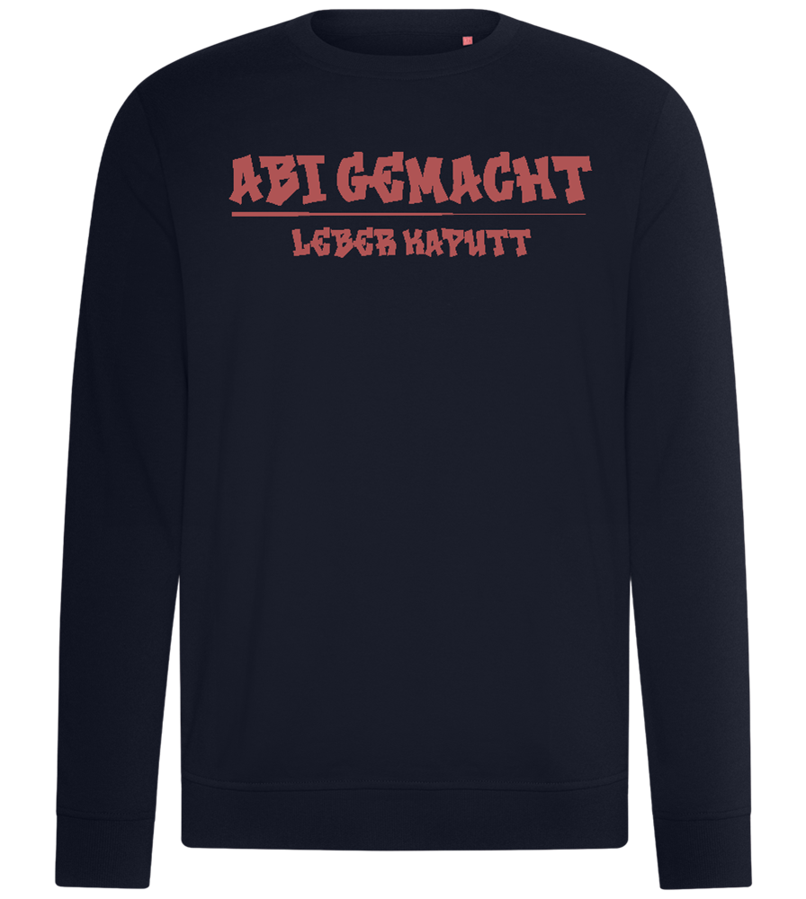 Abi Gemacht Leber Kaputt Design - Comfort unisex sweater_FRENCH NAVY_front