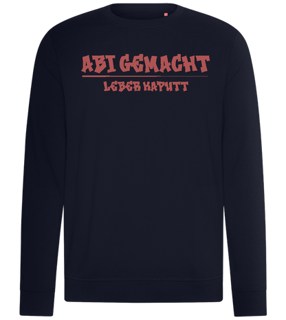 Abi Gemacht Leber Kaputt Design - Comfort unisex sweater_FRENCH NAVY_front