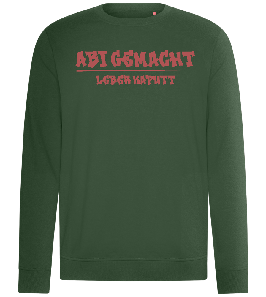 Abi Gemacht Leber Kaputt Design - Comfort unisex sweater_GREEN BOTTLE_front