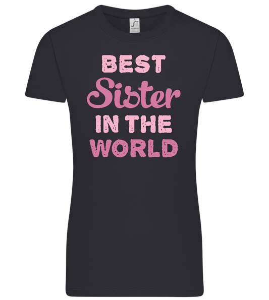 Best Sister in the World Design - Premium women's t-shirt MARINE front