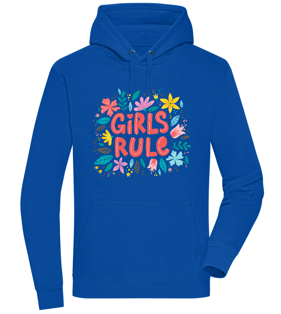 Girls Rule Design - Premium unisex hoodie ROYAL front