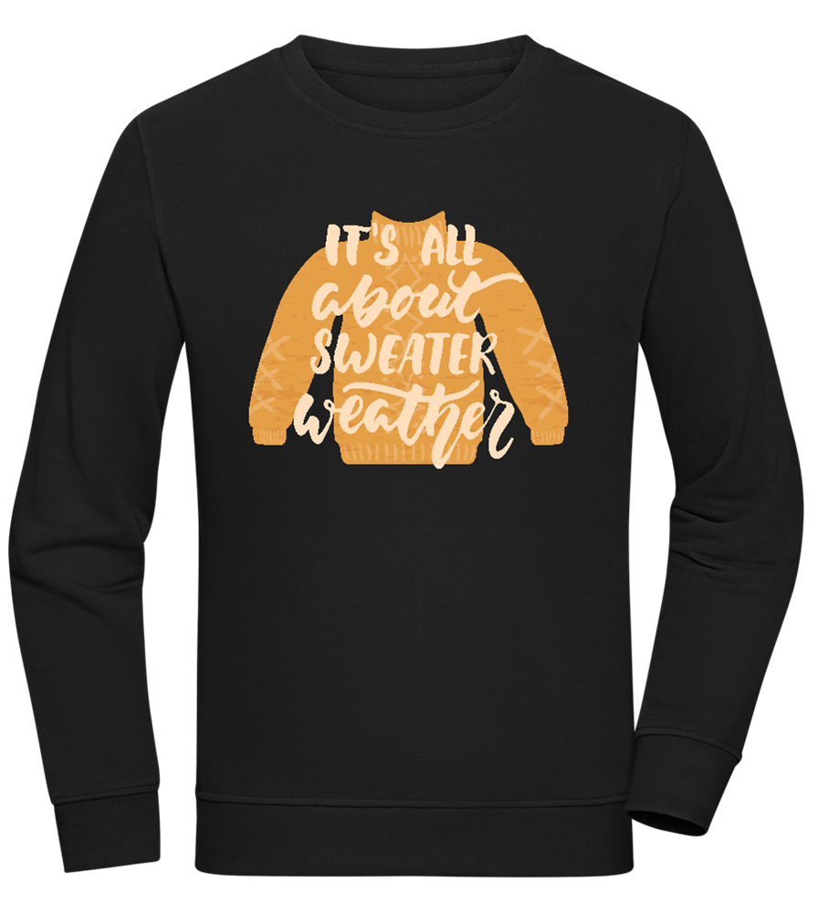 Sweater Weather Design - Comfort unisex sweater BLACK front