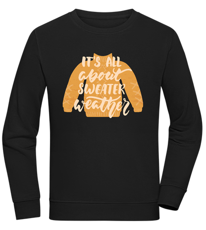 Sweater Weather Design - Comfort unisex sweater BLACK front