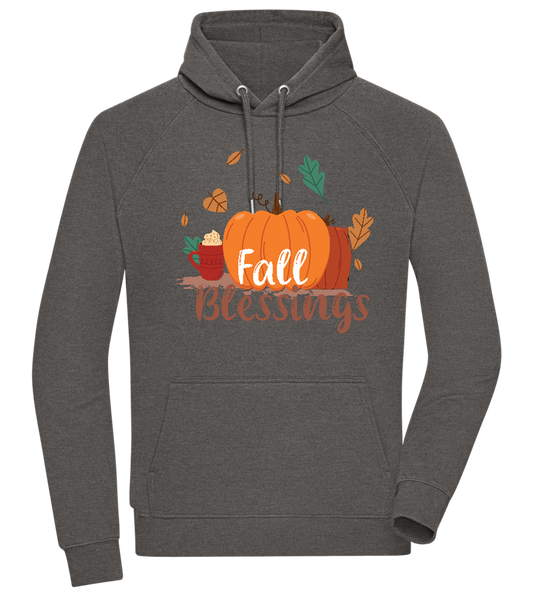 Fall Blessings Design - Comfort unisex hoodie CHARCOAL CHIN front