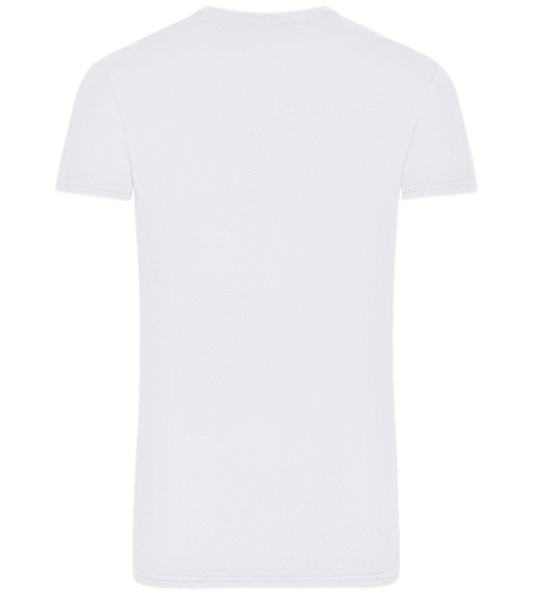 Slow but Sure Design - Basic men's fitted t-shirt WHITE back