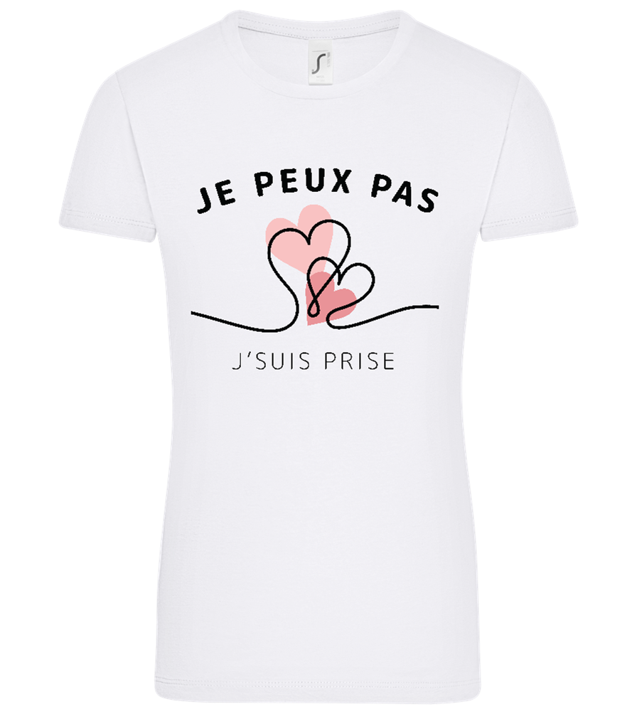 Design j'suis prise - T-shirt Confort femme_WHITE_front