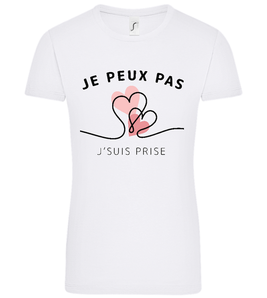 Design j'suis prise - T-shirt Confort femme WHITE front