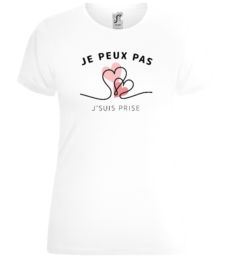 Design j'suis prise - T-shirt Confort femme_WHITE_front