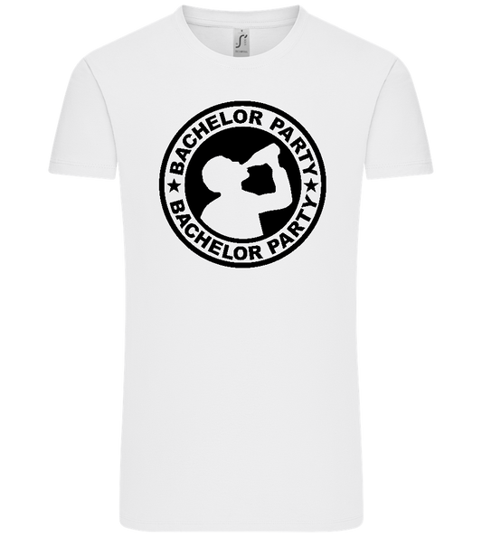 Bachelor Party Emblem Design - Premium men's t-shirt WHITE front