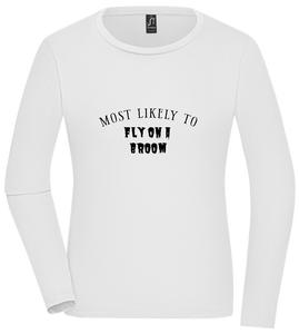 Fly on a Broom Design - T-shirt Confort à manches longues femme