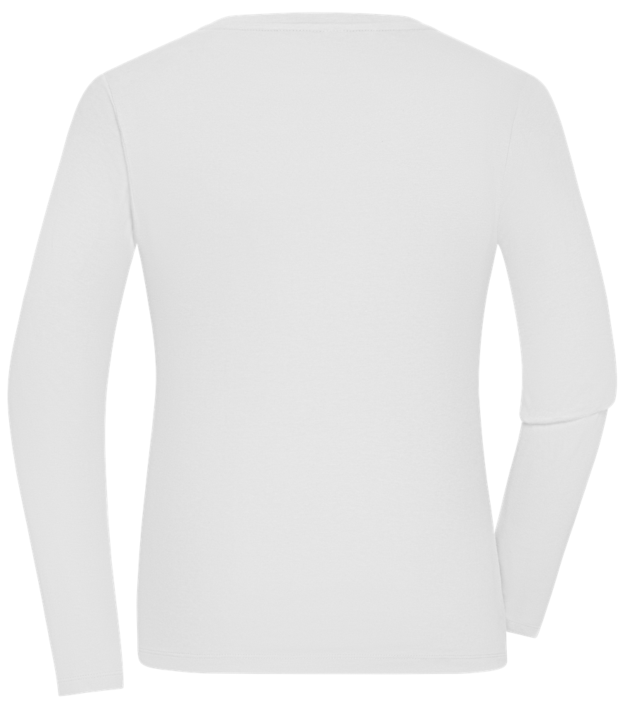 Fly on a Broom Design - Comfort women's long sleeve t-shirt WHITE back