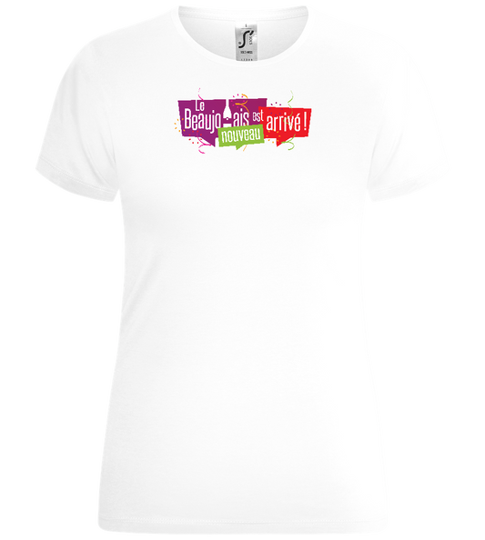 Design Beaujolais Nouveau arrivé - T-shirt Confort femme WHITE front