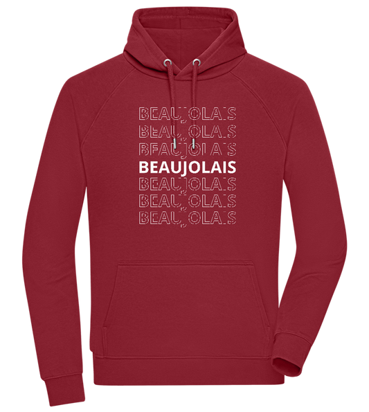Design Beaujolais -Sweat à capuche Confort unisexe BORDEAUX front