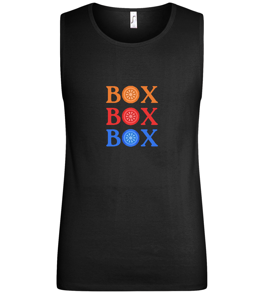 Box Box Box Design - Basic men's tank top_DEEP BLACK_front