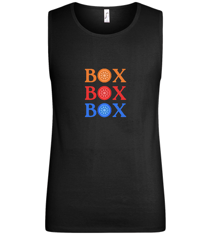 Box Box Box Design - Basic men's tank top_DEEP BLACK_front