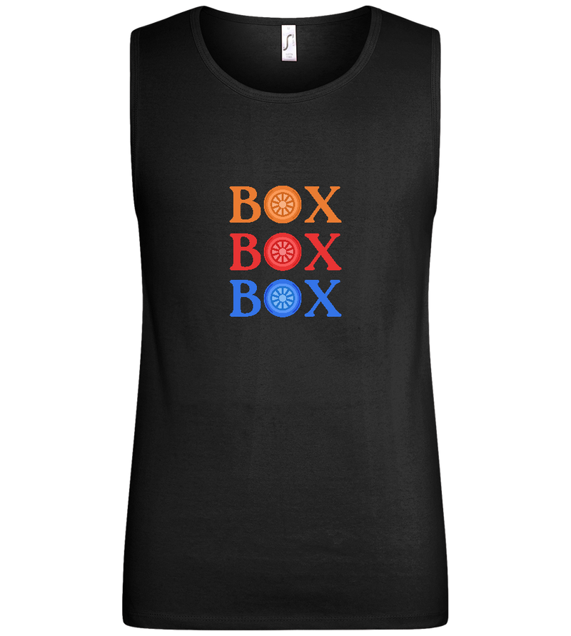 Box Box Box Design - Basic men's tank top_DEEP BLACK_front