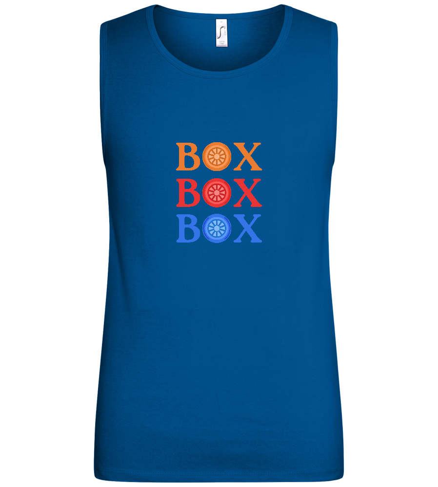 Box Box Box Design - Basic men's tank top_ROYAL_front