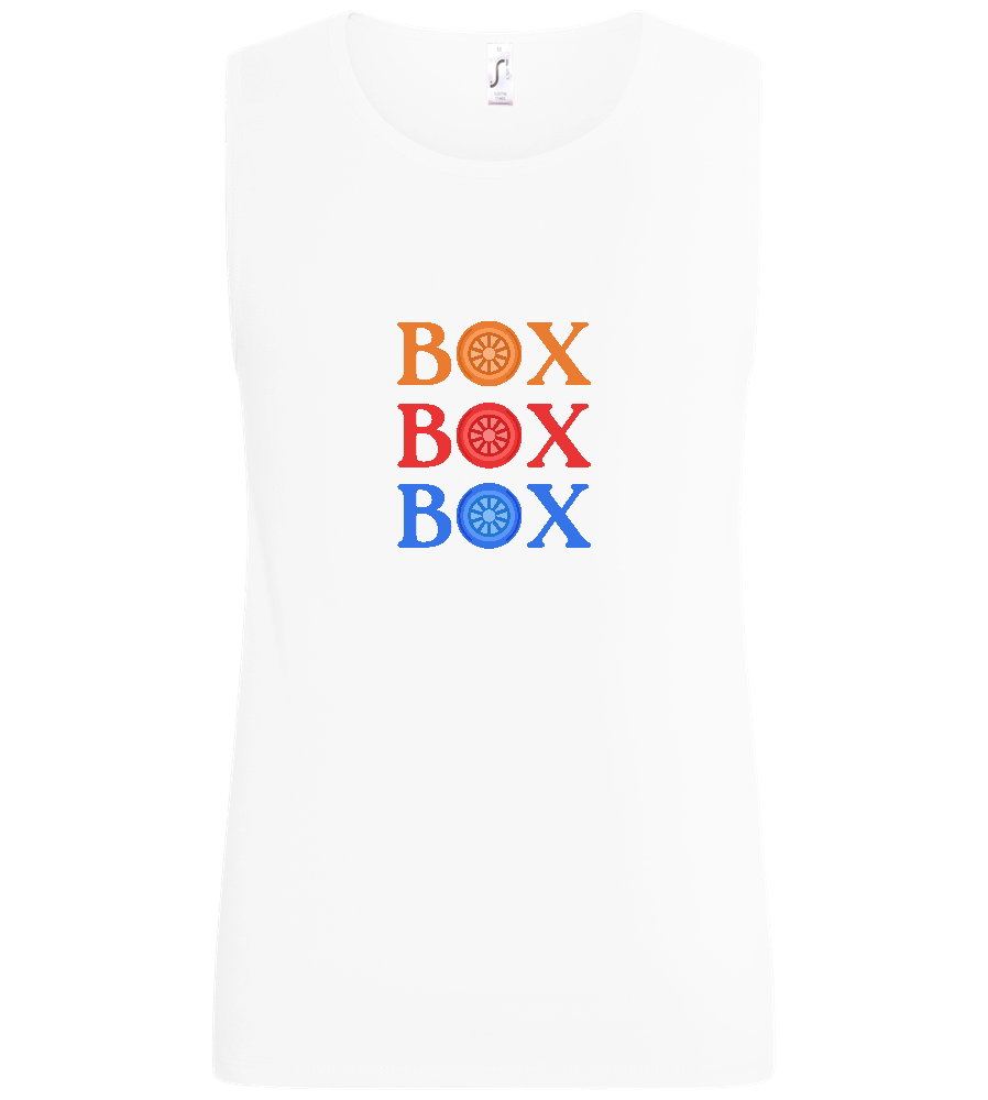 Box Box Box Design - Basic men's tank top_WHITE_front