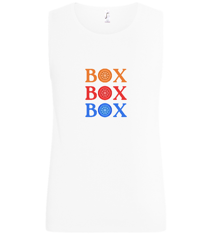 Box Box Box Design - Basic men's tank top_WHITE_front