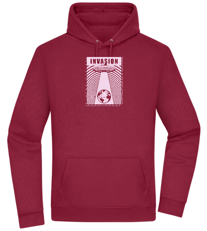 Invasion Ufo Design - Premium Essential Unisex Hoodie_BORDEAUX_front