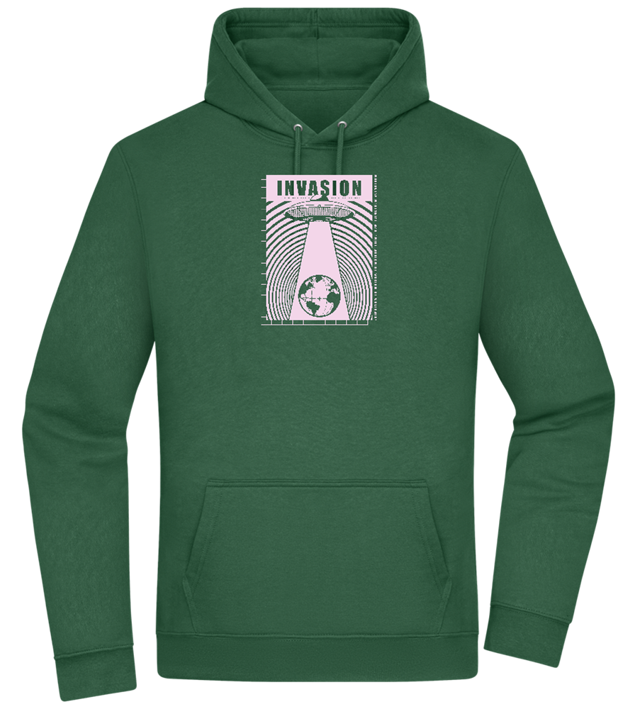 Invasion Ufo Design - Premium Essential Unisex Hoodie_GREEN BOTTLE_front