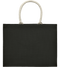 Jute Bag with Cotton Handle_BLACK_front