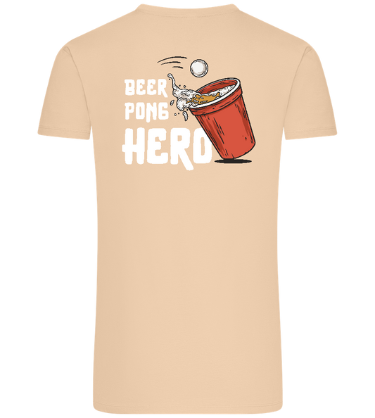 Beer Pong Hero Design - Premium men's t-shirt SAND back