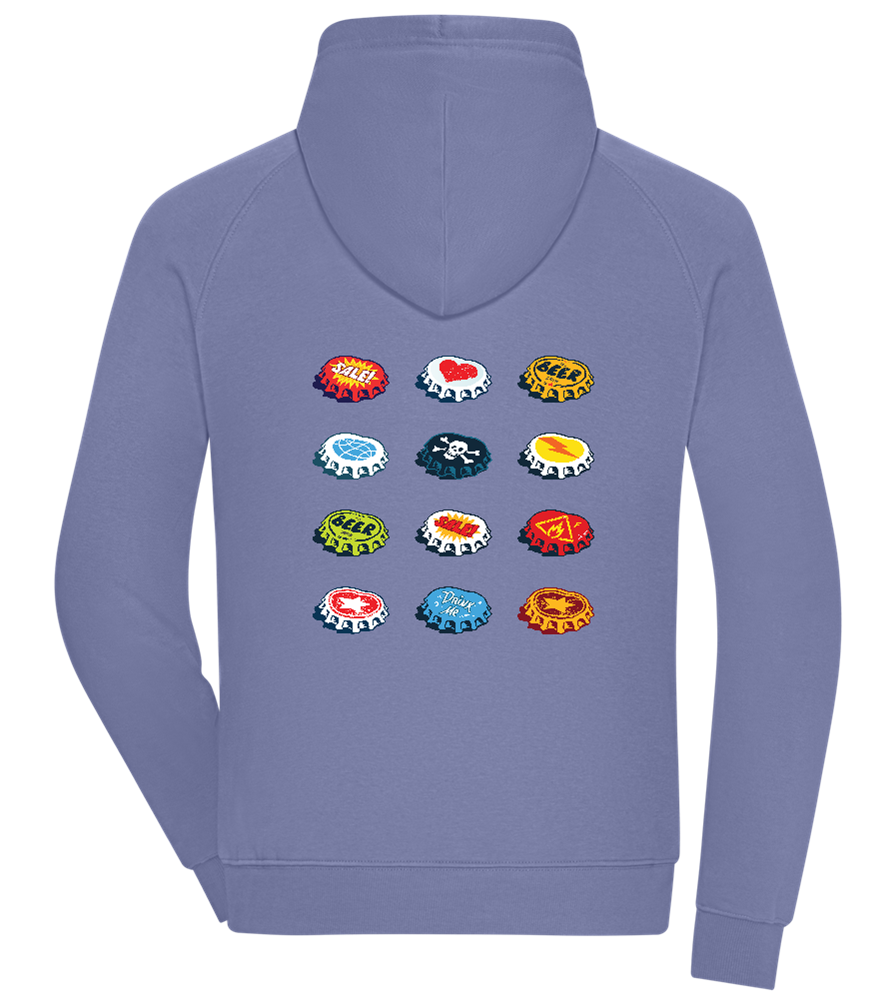 Bottle Caps Design - Comfort unisex hoodie BLUE back