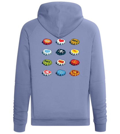 Bottle Caps Design - Comfort unisex hoodie_BLUE_back