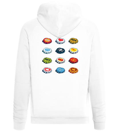 Bottle Caps Design - Comfort unisex hoodie_WHITE_back